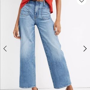 Madewell Wide-Leg Crop Jeans in Chesney Wash